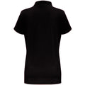 Black- Red - Back - Asquith & Fox Womens-Ladies Short Sleeve Contrast Polo Shirt
