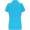 Turquoise- Red - Back - Asquith & Fox Womens-Ladies Short Sleeve Contrast Polo Shirt