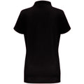 Black- White - Back - Asquith & Fox Womens-Ladies Short Sleeve Contrast Polo Shirt