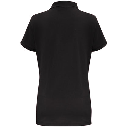 Black- Orange - Side - Asquith & Fox Womens-Ladies Short Sleeve Contrast Polo Shirt