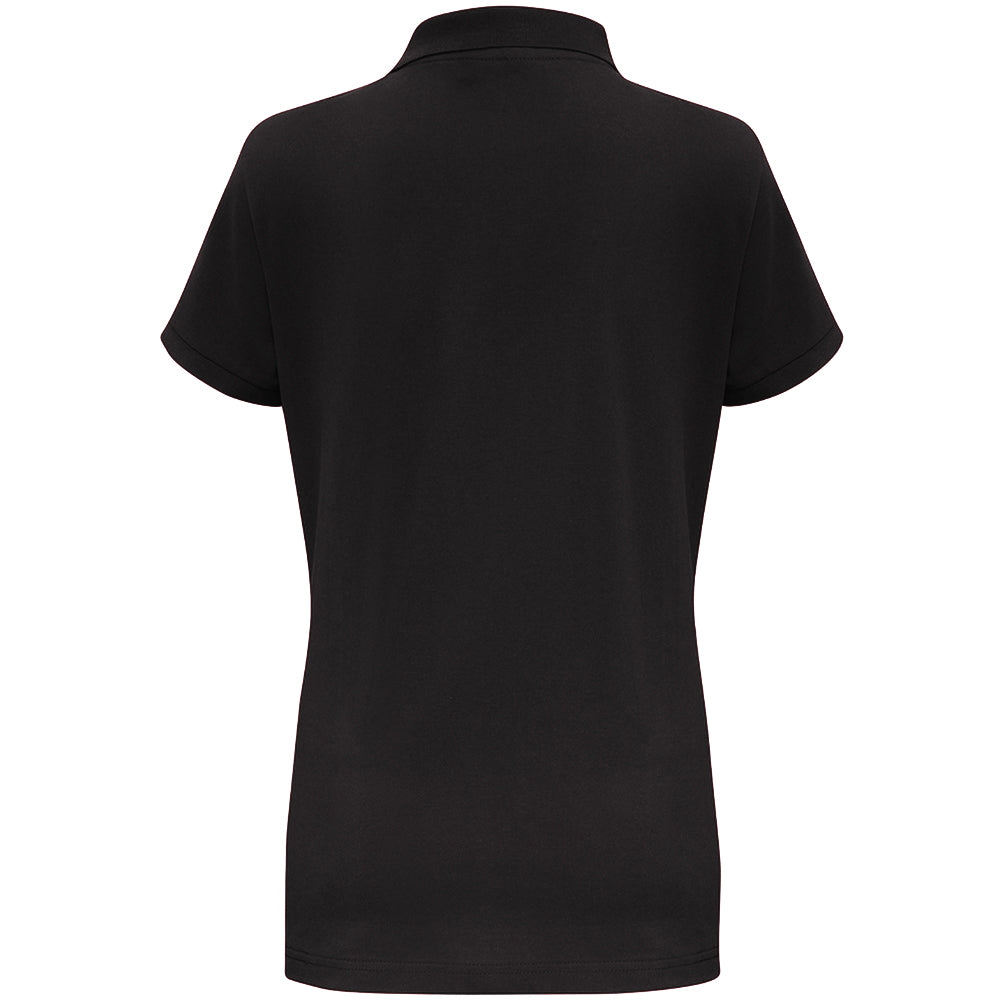 Black- Orange - Side - Asquith & Fox Womens-Ladies Short Sleeve Contrast Polo Shirt