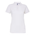 White - Front - Asquith & Fox Womens-Ladies Short Sleeve Performance Blend Polo Shirt
