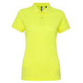 Neon Yellow - Front - Asquith & Fox Womens-Ladies Short Sleeve Performance Blend Polo Shirt