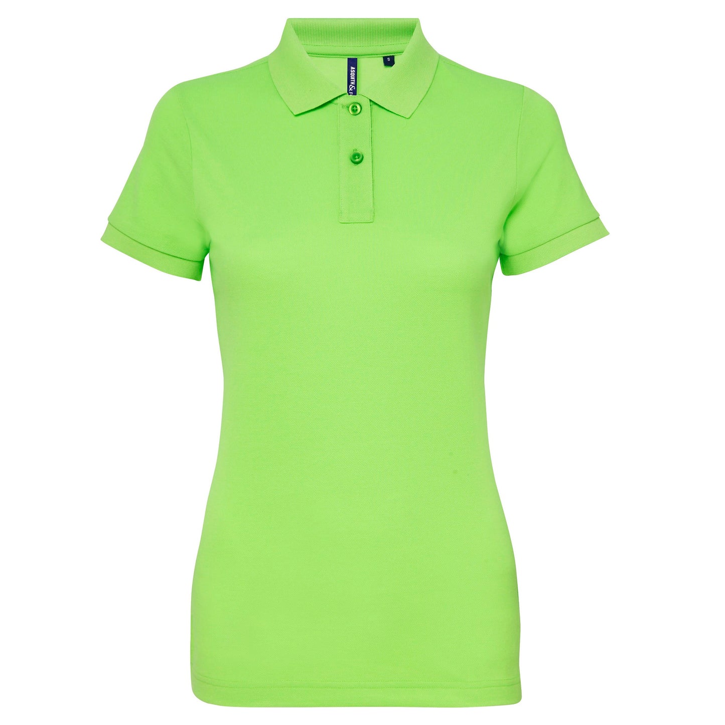 Neon Green - Front - Asquith & Fox Womens-Ladies Short Sleeve Performance Blend Polo Shirt