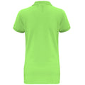 Neon Green - Back - Asquith & Fox Womens-Ladies Short Sleeve Performance Blend Polo Shirt
