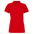Cherry Red - Front - Asquith & Fox Womens-Ladies Short Sleeve Performance Blend Polo Shirt