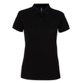 Black - Front - Asquith & Fox Womens-Ladies Short Sleeve Performance Blend Polo Shirt