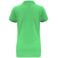 Lime - Back - Asquith & Fox Womens-Ladies Short Sleeve Performance Blend Polo Shirt