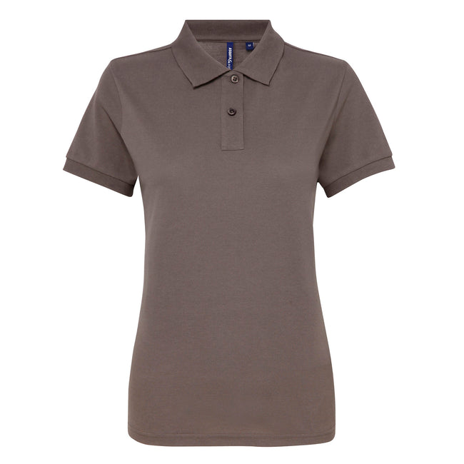 Slate - Front - Asquith & Fox Womens-Ladies Short Sleeve Performance Blend Polo Shirt