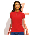 Cherry Red - Back - Asquith & Fox Womens-Ladies Short Sleeve Performance Blend Polo Shirt
