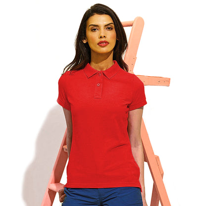 Cherry Red - Back - Asquith & Fox Womens-Ladies Short Sleeve Performance Blend Polo Shirt