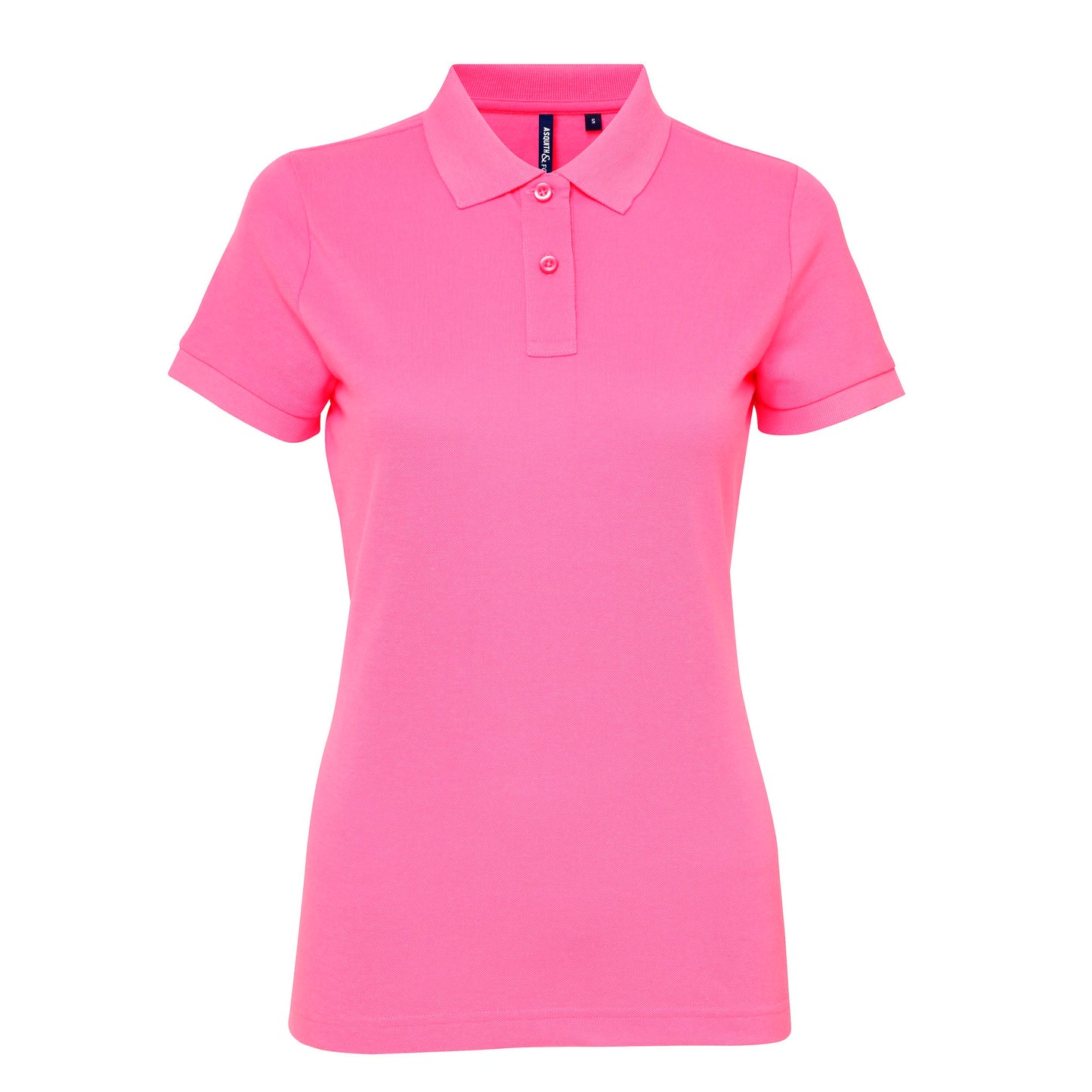 Neon Pink - Front - Asquith & Fox Womens-Ladies Short Sleeve Performance Blend Polo Shirt