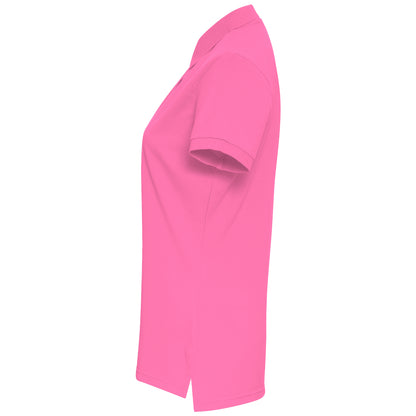 Neon Pink - Side - Asquith & Fox Womens-Ladies Short Sleeve Performance Blend Polo Shirt