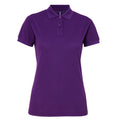 Purple - Front - Asquith & Fox Womens-Ladies Short Sleeve Performance Blend Polo Shirt