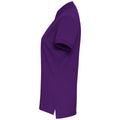 Purple - Side - Asquith & Fox Womens-Ladies Short Sleeve Performance Blend Polo Shirt