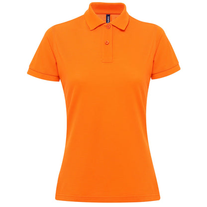 Orange - Front - Asquith & Fox Womens-Ladies Short Sleeve Performance Blend Polo Shirt