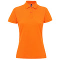 Orange - Front - Asquith & Fox Womens-Ladies Short Sleeve Performance Blend Polo Shirt