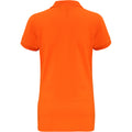 Orange - Back - Asquith & Fox Womens-Ladies Short Sleeve Performance Blend Polo Shirt