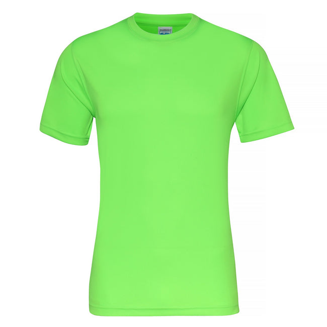 Electric Green - Front - AWDis Just Cool Mens Smooth Short Sleeve T-Shirt
