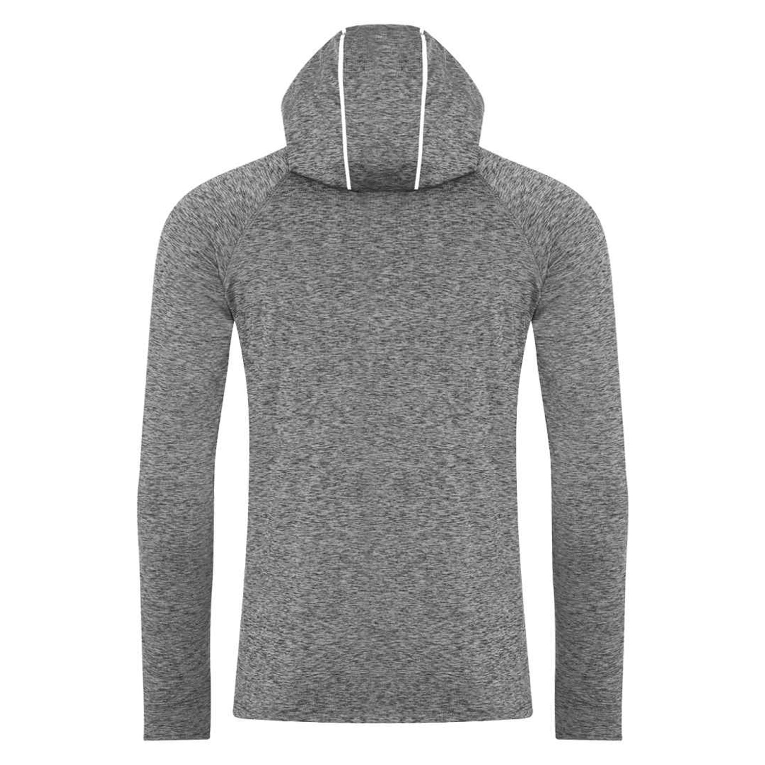 Grey Melange - Back - AWDis Just Cool Mens Cowl Neck Long Sleeve Baselayer Top