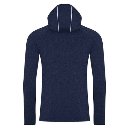 Navy Melange - Back - AWDis Just Cool Mens Cowl Neck Long Sleeve Baselayer Top
