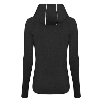Black Slate Melange - Back - AWDis Just Cool Womens-Ladies Girlie Cowl Neck Baselayer Top