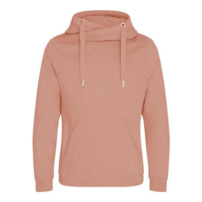 Dusty Pink - Front - AWDis Hoods Mens Cross Neck Hoodie