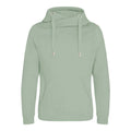 Dusty Green - Front - AWDis Hoods Mens Cross Neck Hoodie