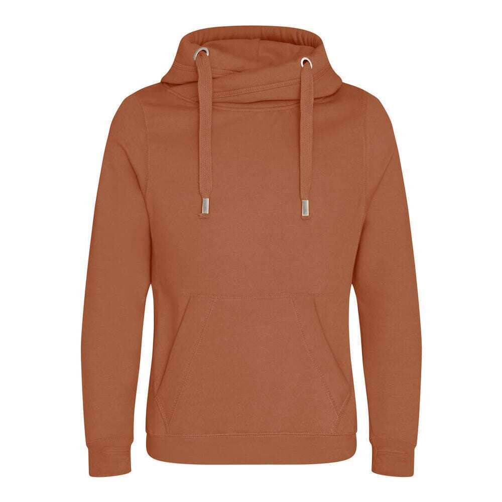 Ginger Biscuit - Front - AWDis Hoods Mens Cross Neck Hoodie