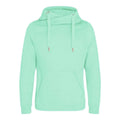 Peppermint - Front - AWDis Hoods Mens Cross Neck Hoodie