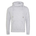 Heather Grey Heather - Front - AWDis Hoods Mens Cross Neck Hoodie