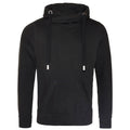 Jet Black - Front - AWDis Hoods Mens Cross Neck Hoodie