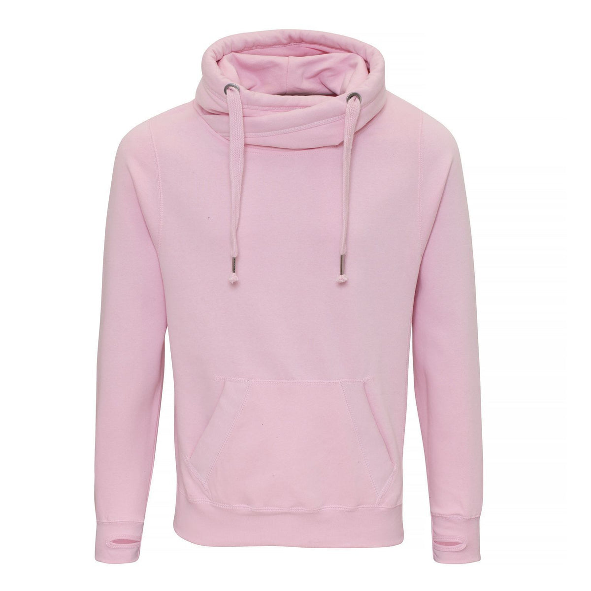 Baby Pink - Front - AWDis Hoods Mens Cross Neck Hoodie
