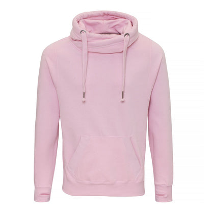 Baby Pink - Front - AWDis Hoods Mens Cross Neck Hoodie