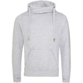 Heather Grey - Front - AWDis Hoods Mens Cross Neck Hoodie