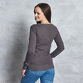 Charcoal - Side - AWDis Hoods Womens-Ladies Girlie Fashion Sweatshirt
