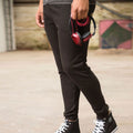 Charcoal - Back - AWDis Hoods Mens Tapered Track Pants