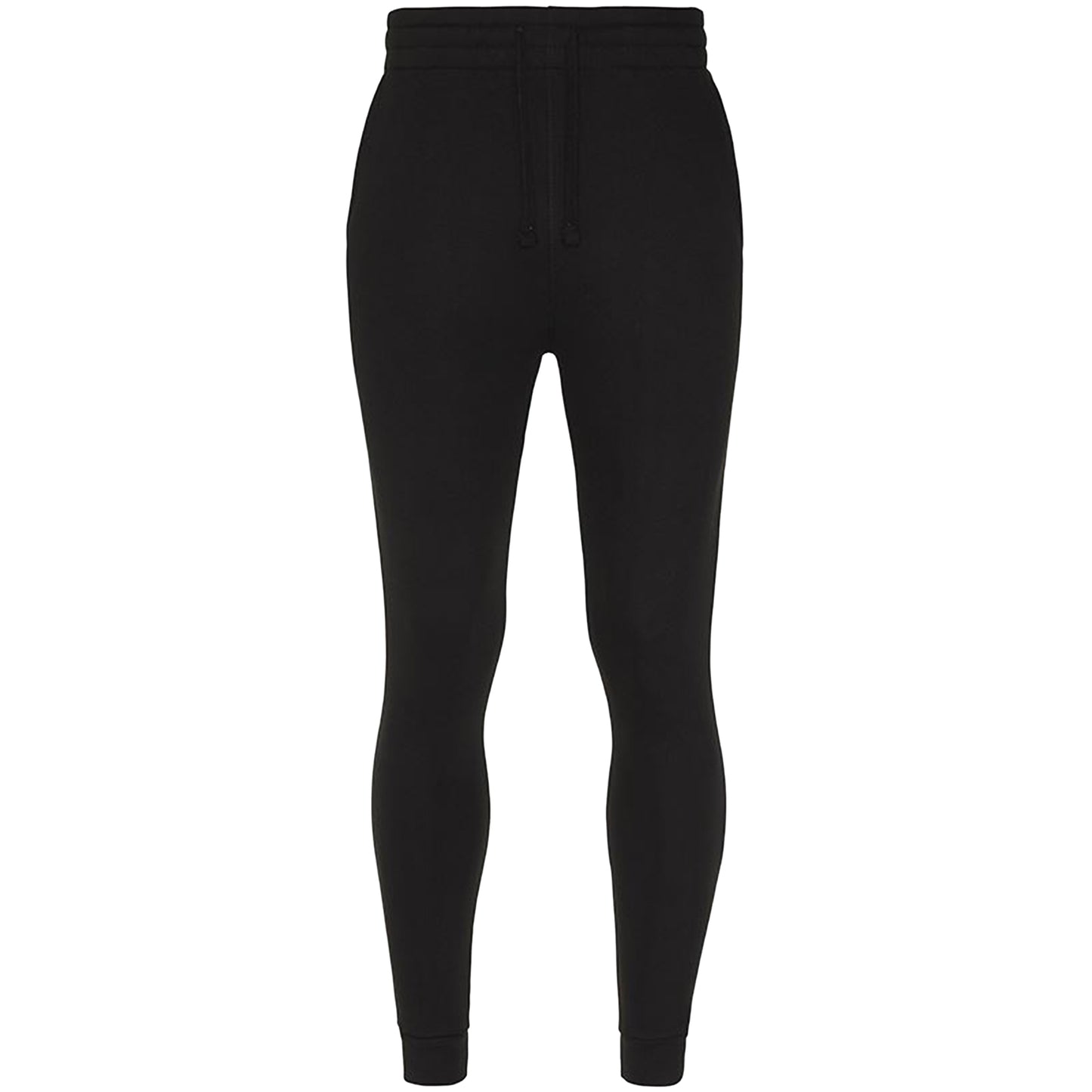 Jet Black - Front - AWDis Hoods Mens Tapered Track Pants