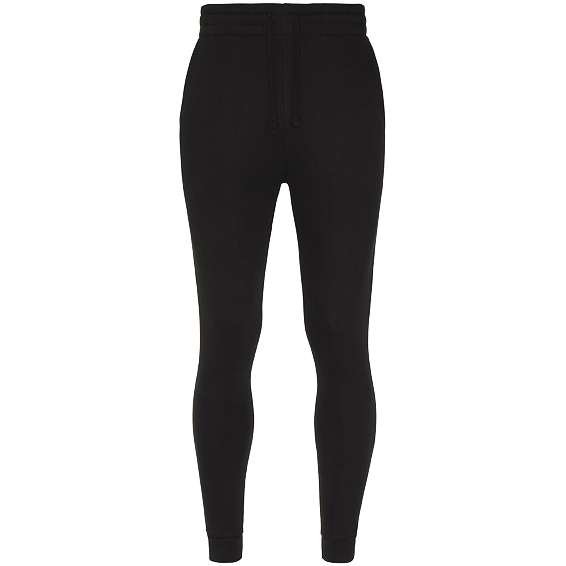 Jet Black - Front - AWDis Hoods Mens Tapered Track Pants