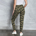 Green Camo - Side - AWDis Hoods Mens Tapered Track Pants