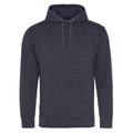 Washed New French Navy - Front - AWDis Hoods Adults Unisex Washed Look Hoodie