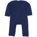 Nautical Navy - Front - Babybugz Unisex Baby Long Sleeved Rompersuit