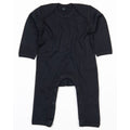 Black - Front - Babybugz Unisex Baby Long Sleeved Rompersuit