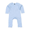 Dusty Blue - Front - Babybugz Unisex Baby Long Sleeved Rompersuit