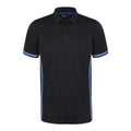 Navy-Royal-White - Front - Finden & Hales Mens TopCool Short Sleeve Contrast Polo Shirt
