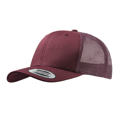 Maroon - Front - Yupoong Flexfit Retro Snapback Trucker Cap