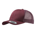 Maroon - Front - Yupoong Flexfit Retro Snapback Trucker Cap