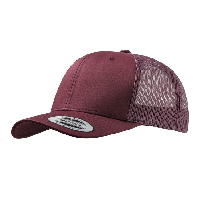 Maroon - Front - Yupoong Flexfit Retro Snapback Trucker Cap