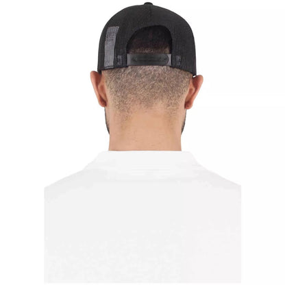 Black-Black - Side - Yupoong Flexfit Retro Snapback Trucker Cap