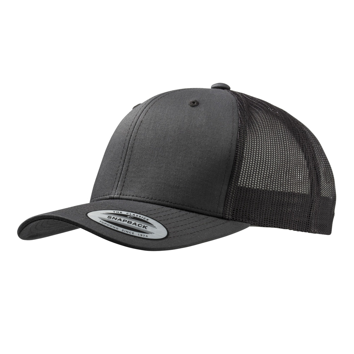 DK GRY - Front - Yupoong Flexfit Retro Snapback Trucker Cap